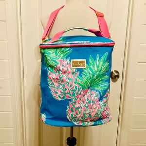 Lilly Pulitzer Tropical Blue and Pink Cooler Bag